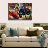 Aufregender spanischer Stierkampf HQ-Leinwanddruck, 30,5 x 40,6 cm