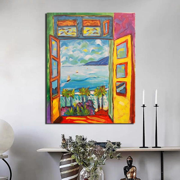 Famous Matisse Landscape Painting Sight Outside The Window HQ canvas print