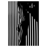 Fashion Wall Art Black White Woman Print Sexy Female HQ Canvas Print