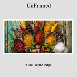 Food Modern Spices Poster HQ Canvas Print Kitchen Restaurant Home Decoration