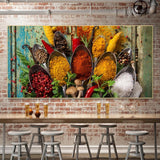 Food Modern Spices Poster HQ Canvas Print Kitchen Restaurant Home Decoration