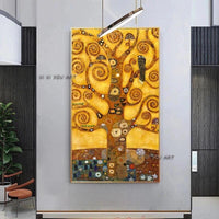 Hand Painted Classic Artist Gustav Klimt kiss Abstract Canvas Modern Arts