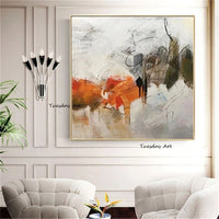 Hand Painted Art Oil Painting Lines Abstract Impression Landscape Corridor Office