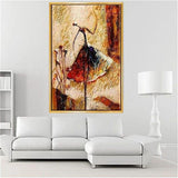 Hand Painted Oil Painting Retro Figure Gold Abstract Modern Canvas Hoom Decors