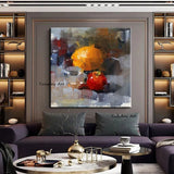 Hand Painted Oil Painting Fruit Still Life Abstract Canvas Mural