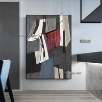 Hand Painted On Canvas Abstract Geometric Hand Painted Wall Art House Interior Decoration