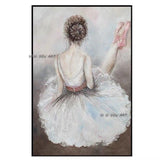 Hand Painted Ballet Dancer Girl Pure Hand Painted Sexy Lady Artwork Wall Canvas Art For Bedroom Decor