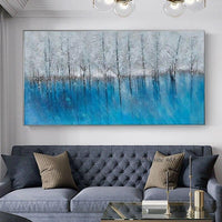 Winter Scenery Abstract Modern On Canvas Hand Painted d