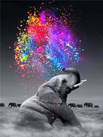 DIY 5d Diamond Painting Full Drill Animal Diamond Elephant Decorations For Home