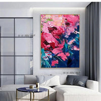 Hand Painted Abstract Painting Modern Minimalist Salon Canvas Painting Bedroom Wall- Oil Painting