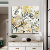 Oil Painting Hand Painted Painting Abstract Canvas Flowers Modern