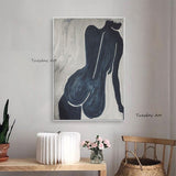 Sexy Nude Woman Body Hand Painted Portrait Posters Oil Painting On Canvas Wall Art For Modern Bedroom