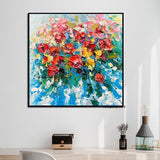 Hand Painted oil painting Modern Art Canvas Paintings Thick Knife Rose Flower Abstract Decoratives