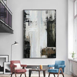 White Grey Hand Painted Oil Painting on Canvas new Hand Painted oil Painting picture home decoration