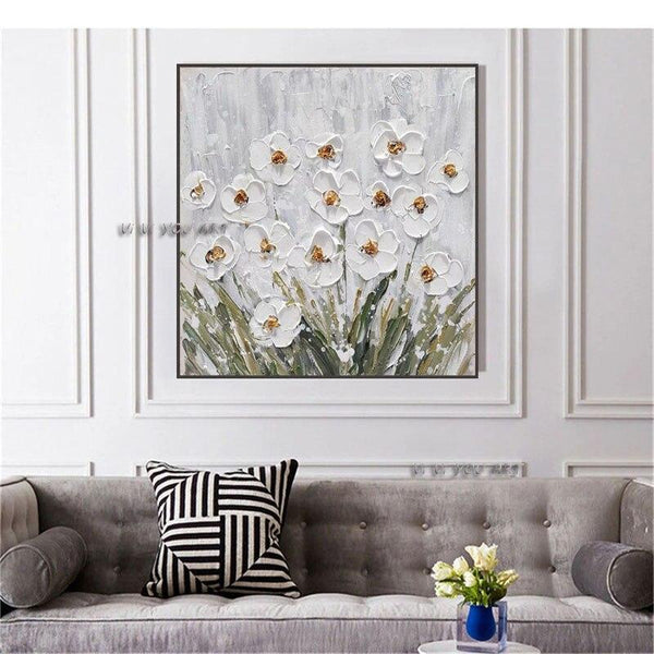 painting Hand Painted On Canvas Modern Abstract Flower Painting