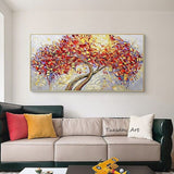 Hand Painted Oil Painting Modern Colorful Abstract Knife Flowerss