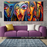 Hand Painted modern Naked Woman on Canvass wall art