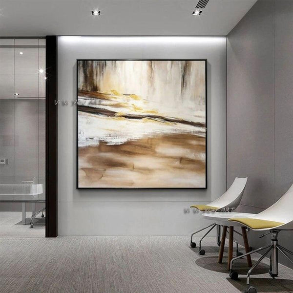 Hand Painted Abstract Modern Minimalist Bright Color Canvas