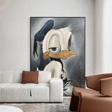 Cartoon Sexy Cute Duck Hand Painted Oil Painting Modern Animal Wall Art As