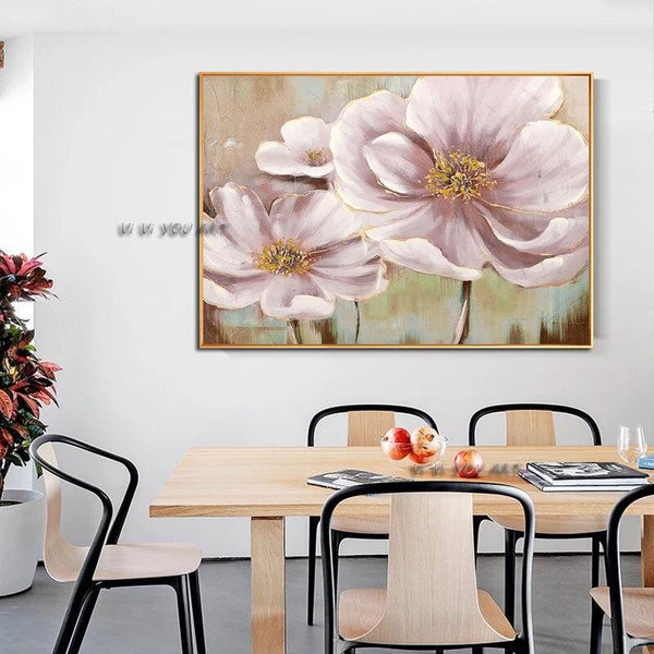 Fresh Flowers hand-painted Decorative Painting The Wall Entrance Hallway Mural Painting Wall Restaurant