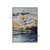 Modern Wall Art Canvas Blue Abstract Painting Mural Art Painting