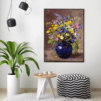 DIY Diy Oil Painting By Numbers Flowers HandPainted Drawing Canvas Kits DIY Home Decor Gift Pictures