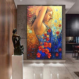 Hand Painted Sexy Woman Canvas Oil Paintings Naked Body Character Posters Wall Art Bedroom Home Wall Decor