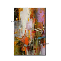 Hand Painted Abstract Colourful Oil Paintings On Canvas For Office Hand Painted Modern Wall Art