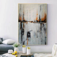 Modern Hand Painted Abstract Oil Painting Decor Contemporary Original Canvas Art Vertical Mural