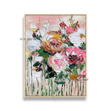 Hand Painted Canvas Abstract Modern Canvas Decorative Flower Rose Painting