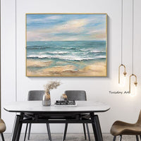 Hand Painted Abstract Seascape Oil Painting Canvas Art Interior Decor Home Showpieces Wall Art On Canvas