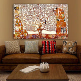 Hand Painted Gustav Klimt Tree of Life Oil Paintings on Canvas Wall Art