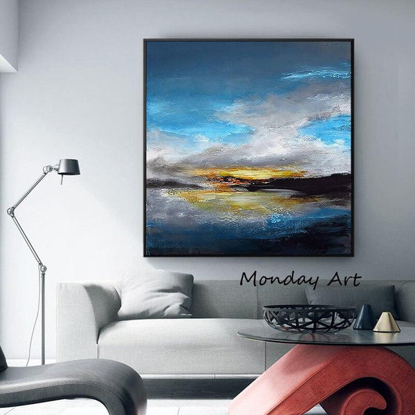 Abstract oil Painting Hand Painted Modern Painting Landscape Art On Canvas For bedroom painting wall picture