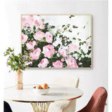 Pink Flowers Abstract Hand Painted Oil Painting On Canvasative Modern