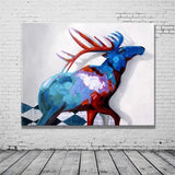 Textured Colorful Animal Canvas Painting Hand Painted Modern Abstract on Canvas