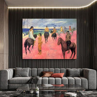 Paul Gauguin Hand Painted Oil Painting Horseman on the Beach Abstract Classic Retro Wall Art Room Decor