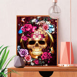 DIY Diamond Painting Full Square Skull Diamond Rose Diamond Mosaic Skeleton Home Decor