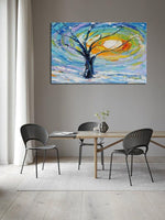 Hand Painted Oil Paintings Landscape Tree Abstract Wall Arts