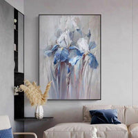 Beautiful Of Flowers Art Hand Painted Oil Painting Abstract Floral Textured Canvas