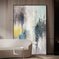 Modern Simple Hand Painted Light Color Abstract Oil Painting Home Good Canvas Unframed