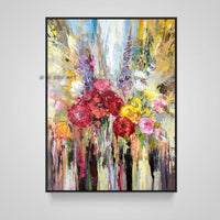 Hand Painted Canvas Abstract Modern Canvas Decorative Flower Rose Painting