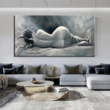 Hand Painted Abstract People Oil Paintings Art Naked Girl Canvas Painting Modern Wall Art Livingroom