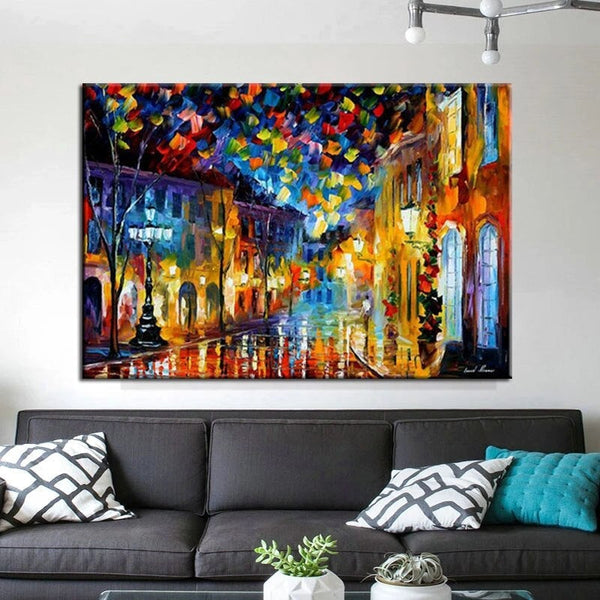 Hand Painted Oil Painting Coloring Painting Modern Abstract Knife on Canvas