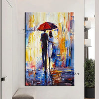 Hand Painted Oil Painting Modern Abstract Canvas Impression People Abstracts