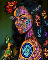 DIY Painting By Numbers African Woman Kits DIY Frame Modern Drawing On Canvas HandPainted Art Gift Painting By Number Portrait