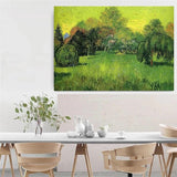 Hand Painted A park with weeping willows is a poets garden Oil Painting Van Gogh Famous Artworks Wall Art Nordic