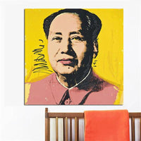 Hand Painted Oil Painting Andy Warhol Mao Zedong Character Portrait Canvas Decors