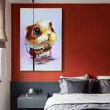 Modern hand painted Cartoon Hamster Oil Painting on Canvas Abstract Animal Wall Art for As