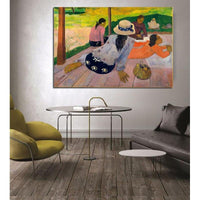 Paul Gauguin Hand Painted Oil Painting Afternoon Rest Abstract People Classic Retro Wall Art Room Decor