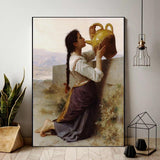 Hand Painted William Adolphe Bouguereau Famous Master “Thirst” Canvas Oil Paintings Decor Wall Art